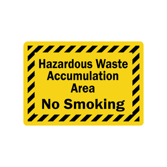 Hazardous Waste Accumulation Area No Smoking