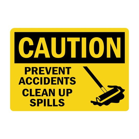 OSHA Caution: Prevent Accidents - Clean Up Spills