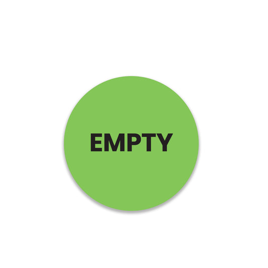 StickerJet Empty – OSHA Inventory Control Roll Labels – 2" Circle Labels – 500 Qty/Roll – Paper, Easy Peel And Stick, Strong Adhesive, Made In USA