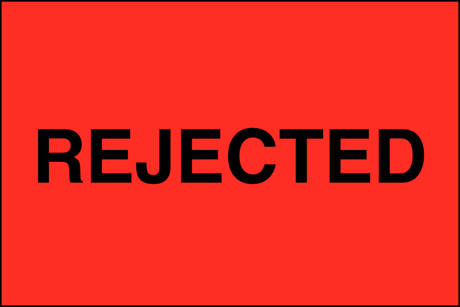 Rejected ( Rectangle ) - Quality Control Labels