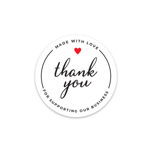 Thank You for Supporting My Small Business - 500 Labels/Roll - 2"x2" - Style 2