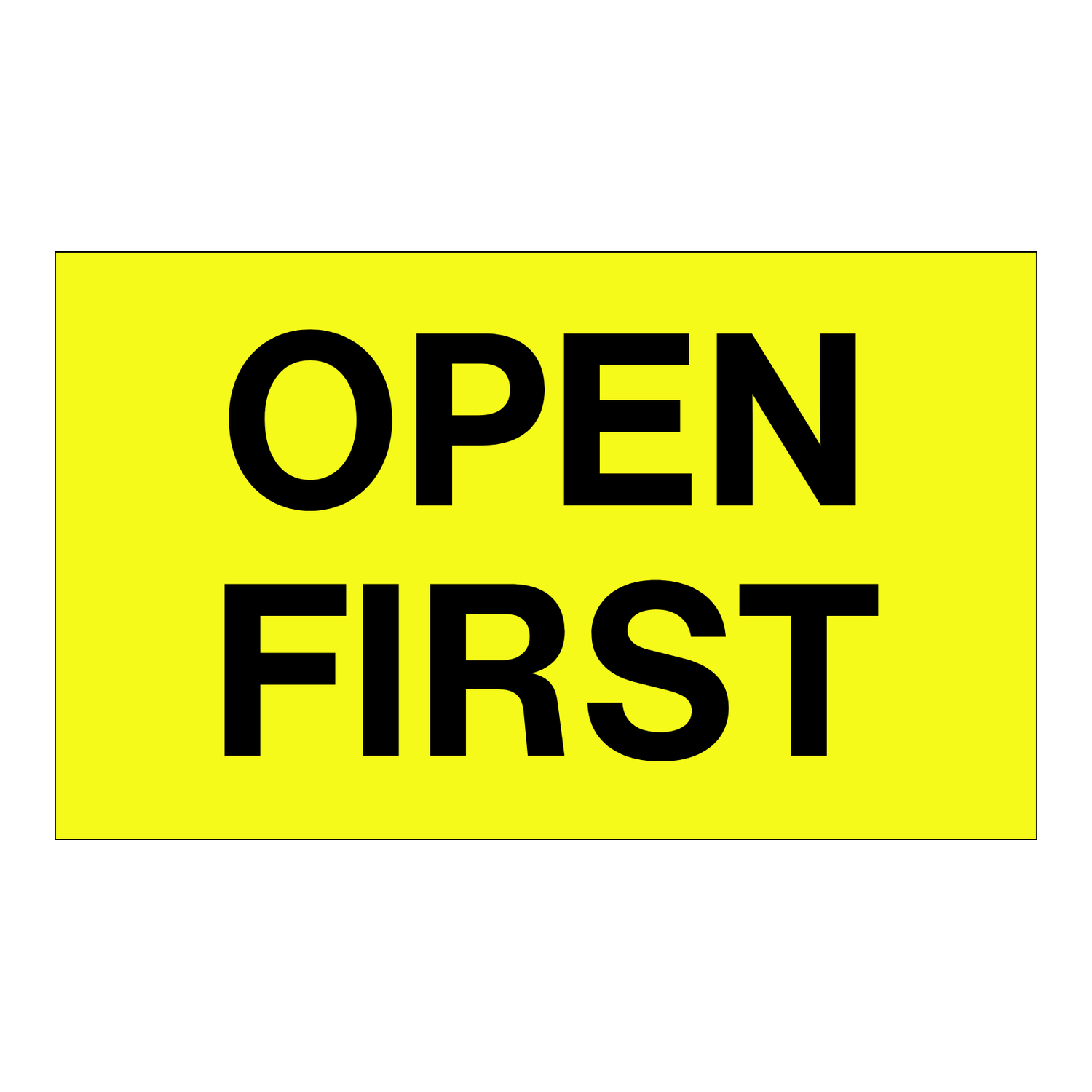 Open First - Receiving Labels