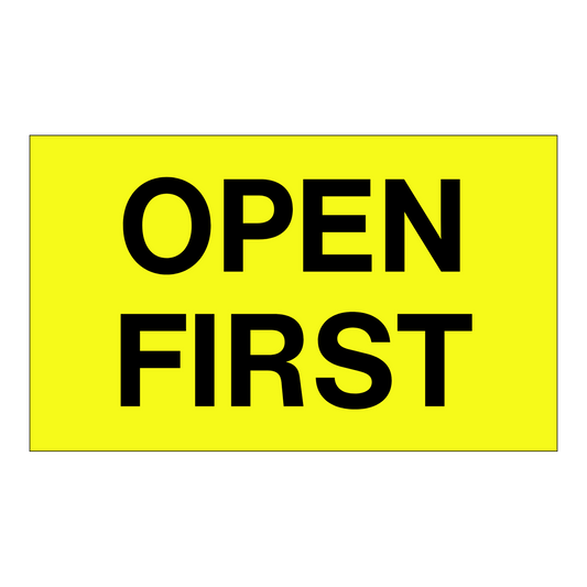 Open First - Receiving Labels