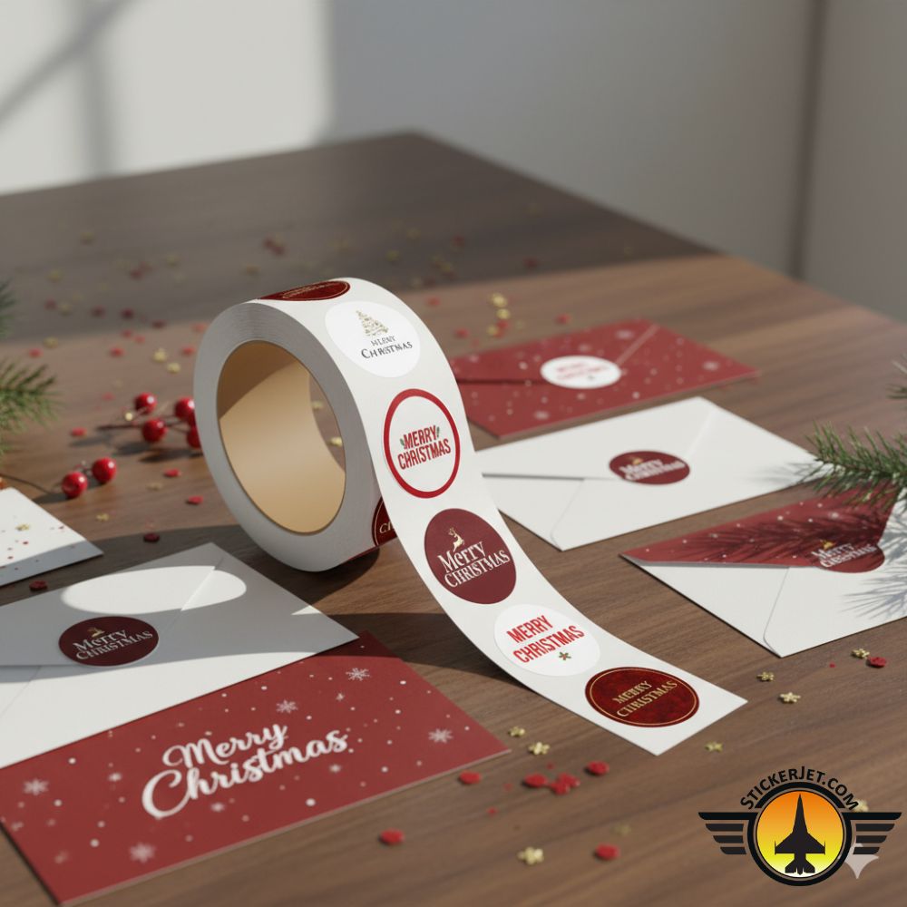 Christmas Sticker – Merry Christmas Text Design