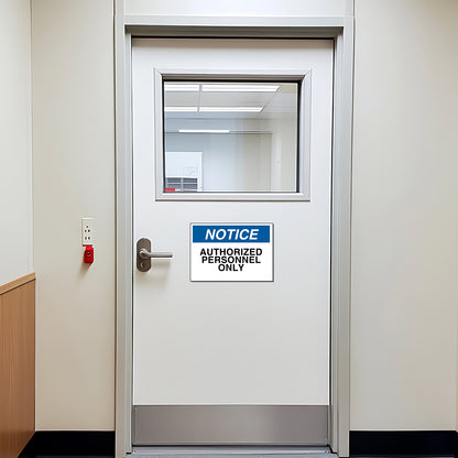 StickerJet Authorized Personnel Only 3.5""x5"" and 5""x7"" Workplace Stickers - Pack of 5 Individually Cut Rectangle Premium Vinyl Decals, Waterproof, Weatherproof, Scratch-proof, UV resistant