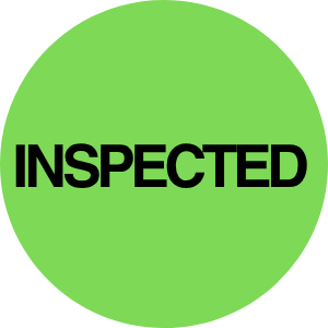 StickerJet Inspected – OSHA Quality Control Roll Labels – 2" Circle Labels – 500 Qty/Roll – Paper, Easy Peel And Stick, Strong Adhesive, Made In USA