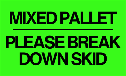 StickerJet Mixed Pallet/Please Break Down Skid - OSHA Mixed Labels - 3"x5" Rectangle Labels - 500 Qty/Roll - Paper, Easy Peel And Stick, Strong Adhesive, Made In USA