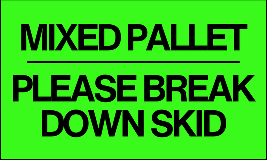 StickerJet Mixed Pallet/Please Break Down Skid - OSHA Mixed Labels - 3"x5" Rectangle Labels - 500 Qty/Roll - Paper, Easy Peel And Stick, Strong Adhesive, Made In USA