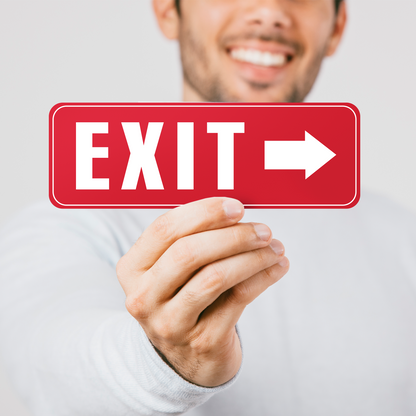 Exit - 2-Pack Individually Cut Stickers - 9”x3”