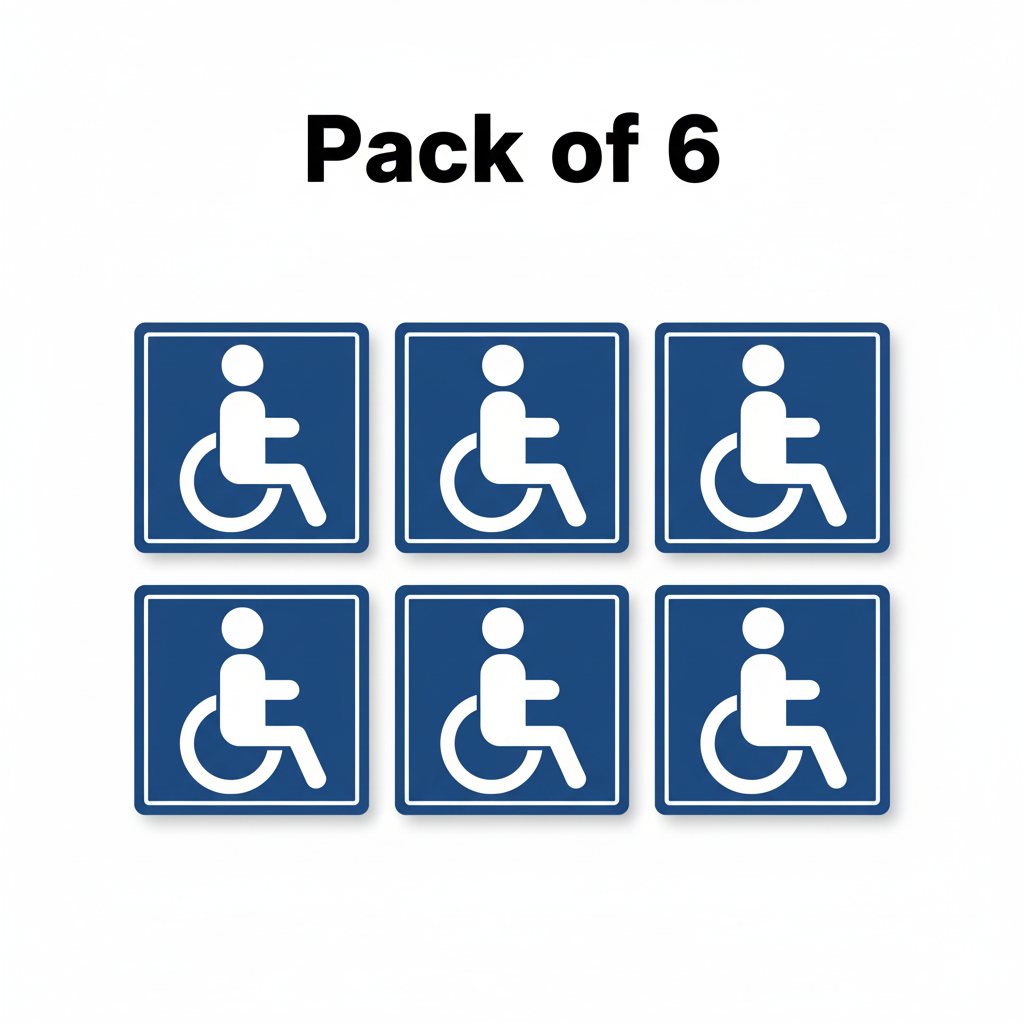 Handicap Wheelchair Accessible Vinyl Decals