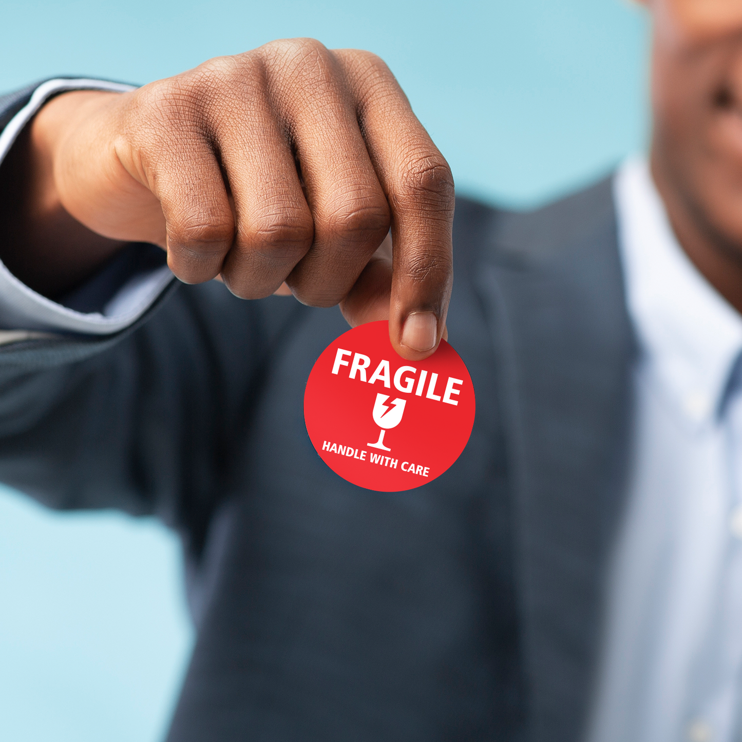 Fragile Handle With Care 1 - Roll / Sheet- 1"x1" / 2"x2" / 3"x3" / 4"x4"