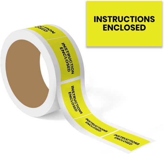 Instructions Enclosed (Rectangle) - Enclosed Labels