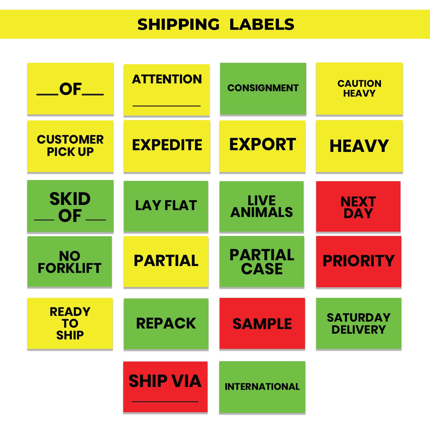 Attention Write-In (Rectangle) - Shipping Labels
