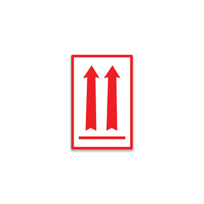 StickerJet Red Arrows – OSHA Air Speciality Labels – 3"x4" and 4"x6" Rectangle Labels – 500 Qty/Roll – Paper, Easy Peel And Stick, Strong Adhesive, Made In USA