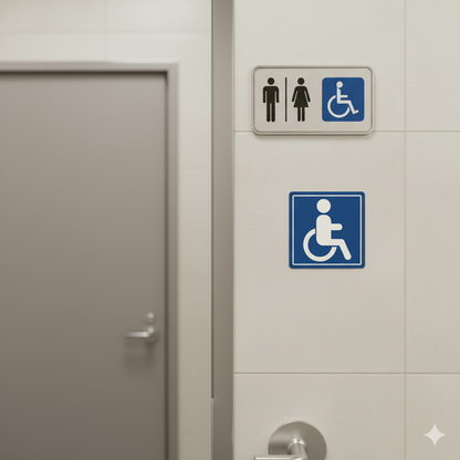 Handicap Wheelchair Accessible Vinyl Decals