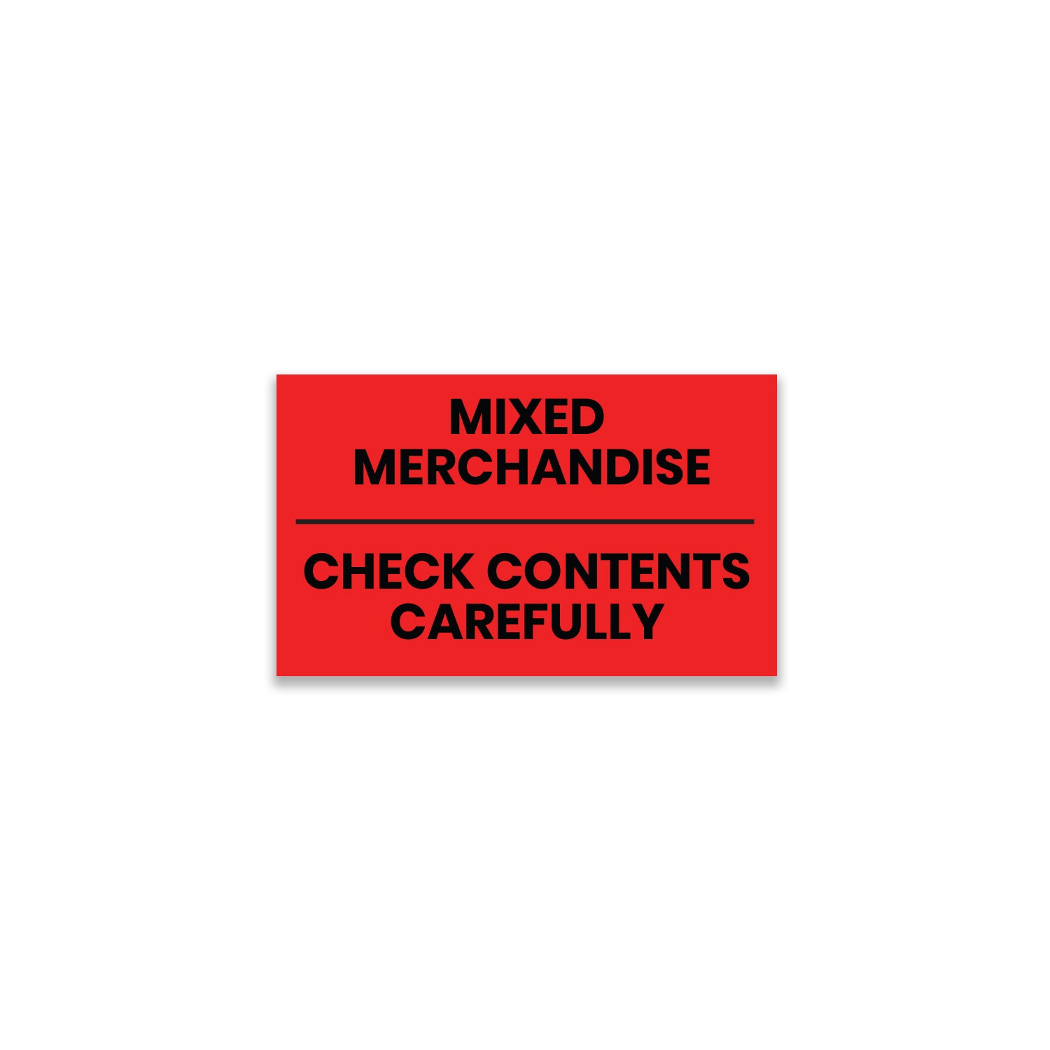 Mixed Merchandise / Check Contents Carefully Labels | StickerJet