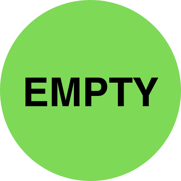 StickerJet Empty – OSHA Inventory Control Roll Labels – 2" Circle Labels – 500 Qty/Roll – Paper, Easy Peel And Stick, Strong Adhesive, Made In USA