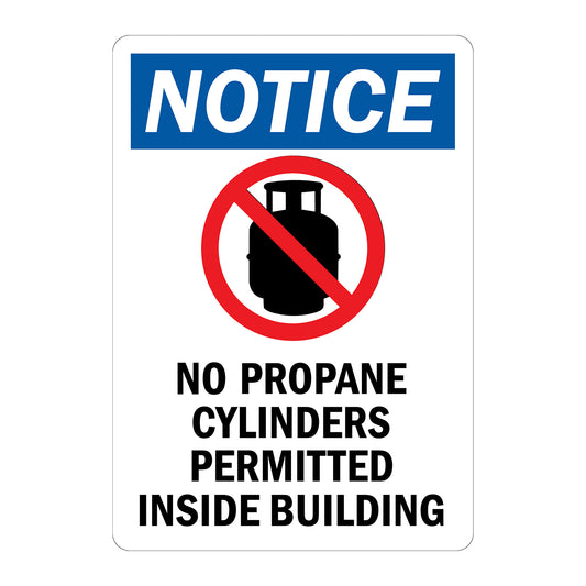 OSHA Notice: No Propane Cylinders Permitted inside Building