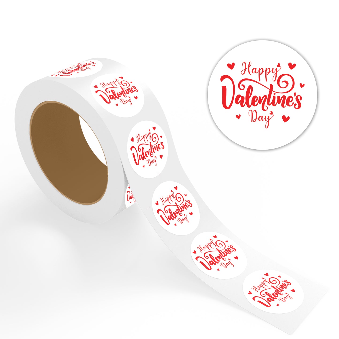 Valentine’s Day - 500 Labels/Roll - 2"x2" - Style 2