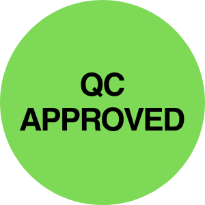StickerJet QC Approved – OSHA Quality Control Roll Labels – 2" Circle Labels – 500 Qty/Roll – Paper, Easy Peel And Stick, Strong Adhesive, Made In USA