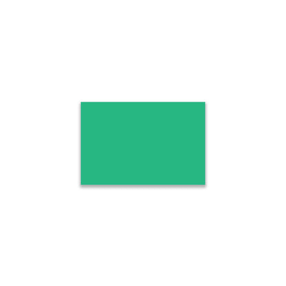 "Kelly Green Color Code Rectangle Labels, single solid rectangular colored label sticker for inventory and color coding on white background."