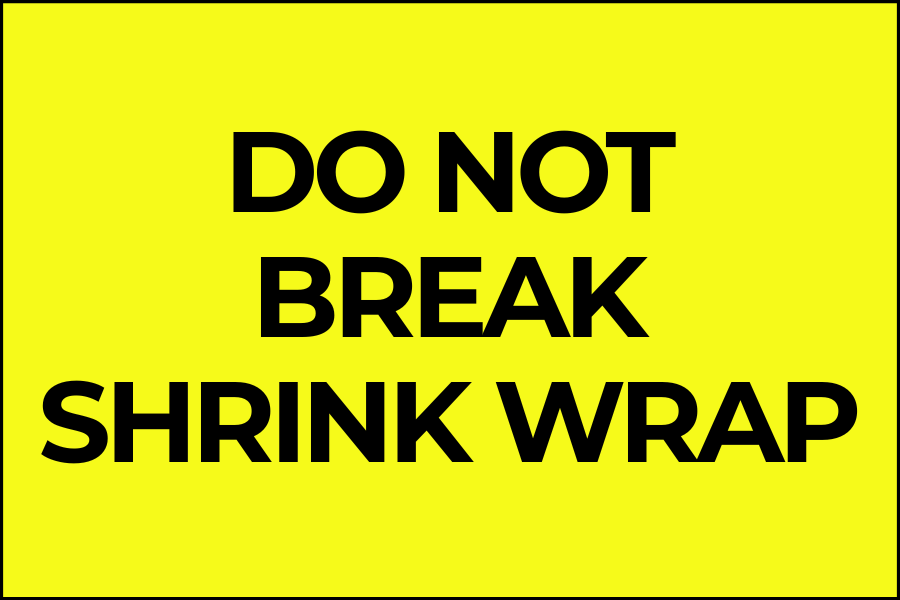 Do Not Break Shrink Wrap - Do Not Labels Roll - 3"x5"