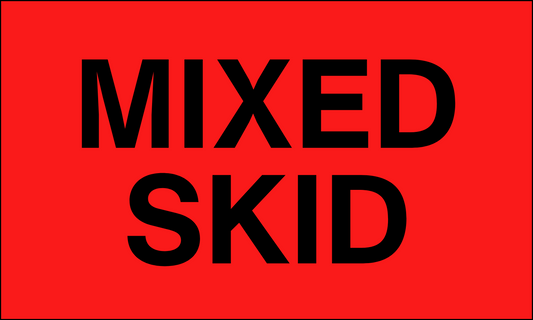 StickerJet Mixed Skid - OSHA Mixed Labels - 3"x5" Rectangle Labels - 500 Qty/Roll - Paper, Easy Peel And Stick, Strong Adhesive, Made In USA
