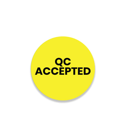 StickerJet QC Accepted – OSHA Quality Control Roll Labels – 2" Circle Labels – 500 Qty/Roll – Paper, Easy Peel And Stick, Strong Adhesive, Made In USA