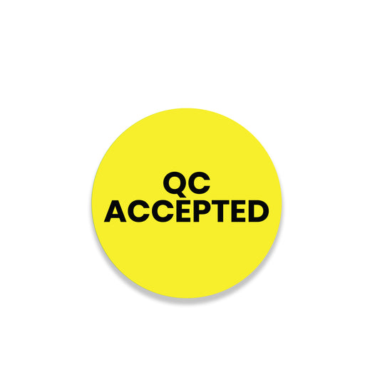 StickerJet QC Accepted – OSHA Quality Control Roll Labels – 2" Circle Labels – 500 Qty/Roll – Paper, Easy Peel And Stick, Strong Adhesive, Made In USA