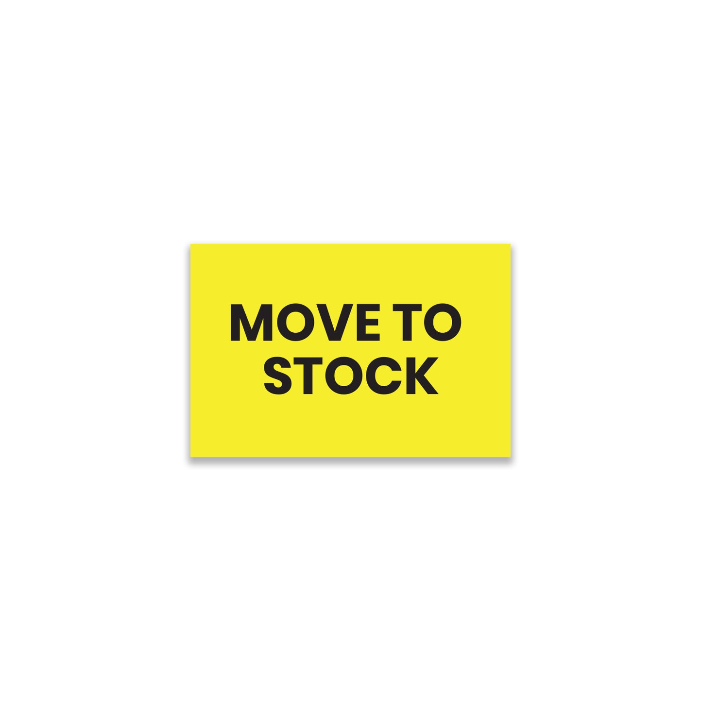 StickerJet Move To Stock – OSHA Inventory Control Roll Labels – 2x3" Rectangle Labels – 500 Qty/Roll – Paper, Easy Peel And Stick, Strong Adhesive, Made In USA
