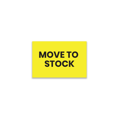 StickerJet Move To Stock – OSHA Inventory Control Roll Labels – 2x3" Rectangle Labels – 500 Qty/Roll – Paper, Easy Peel And Stick, Strong Adhesive, Made In USA