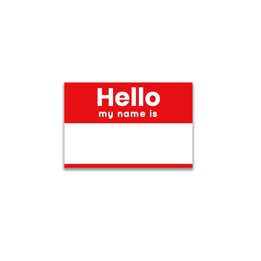 Name Tag - 500 Labels/Roll - 2"x3" - Red