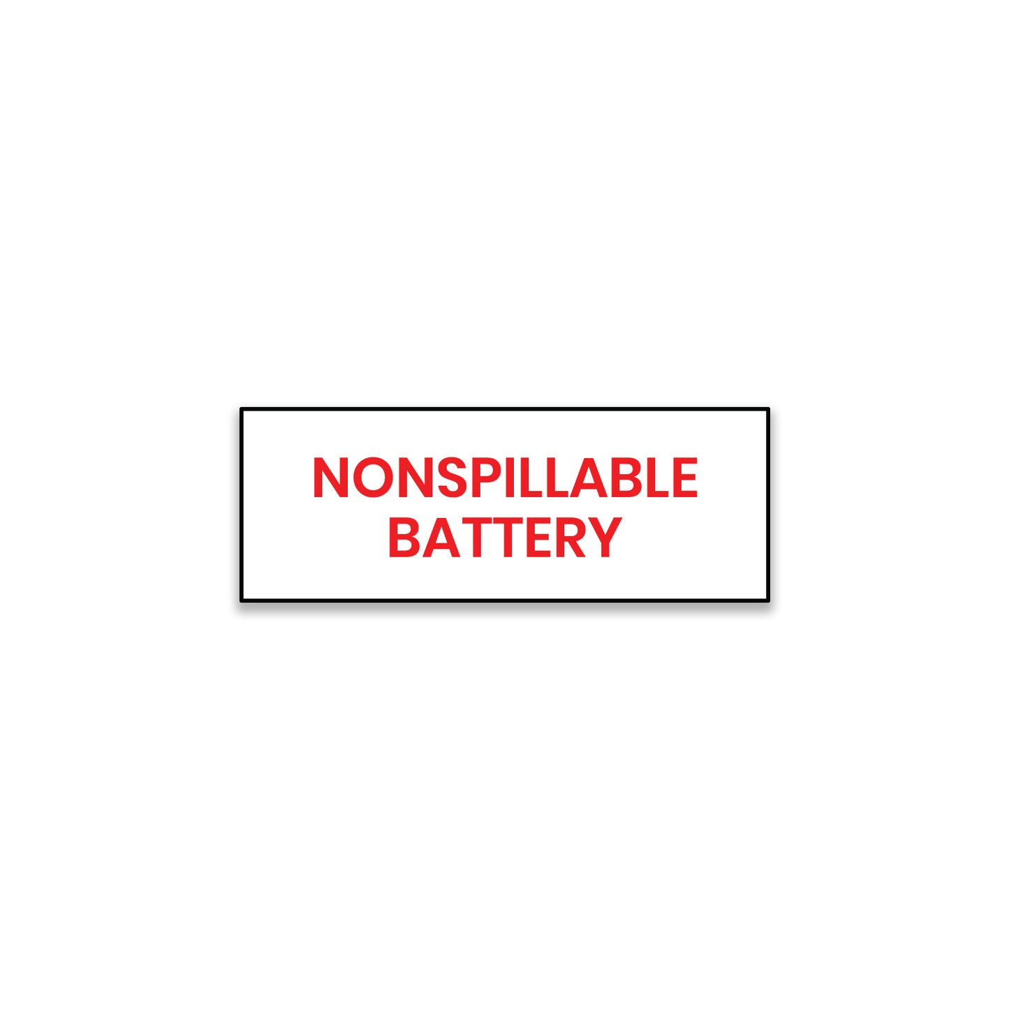 StickerJet Nonspillable Battery – OSHA Air Speciality Labels – 2"x5" Rectangle Labels – 500 Qty/Roll – Paper, Easy Peel And Stick, Strong Adhesive, Made In USA