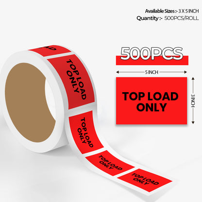Top Load Only - Top Labels Roll - 3"x5"