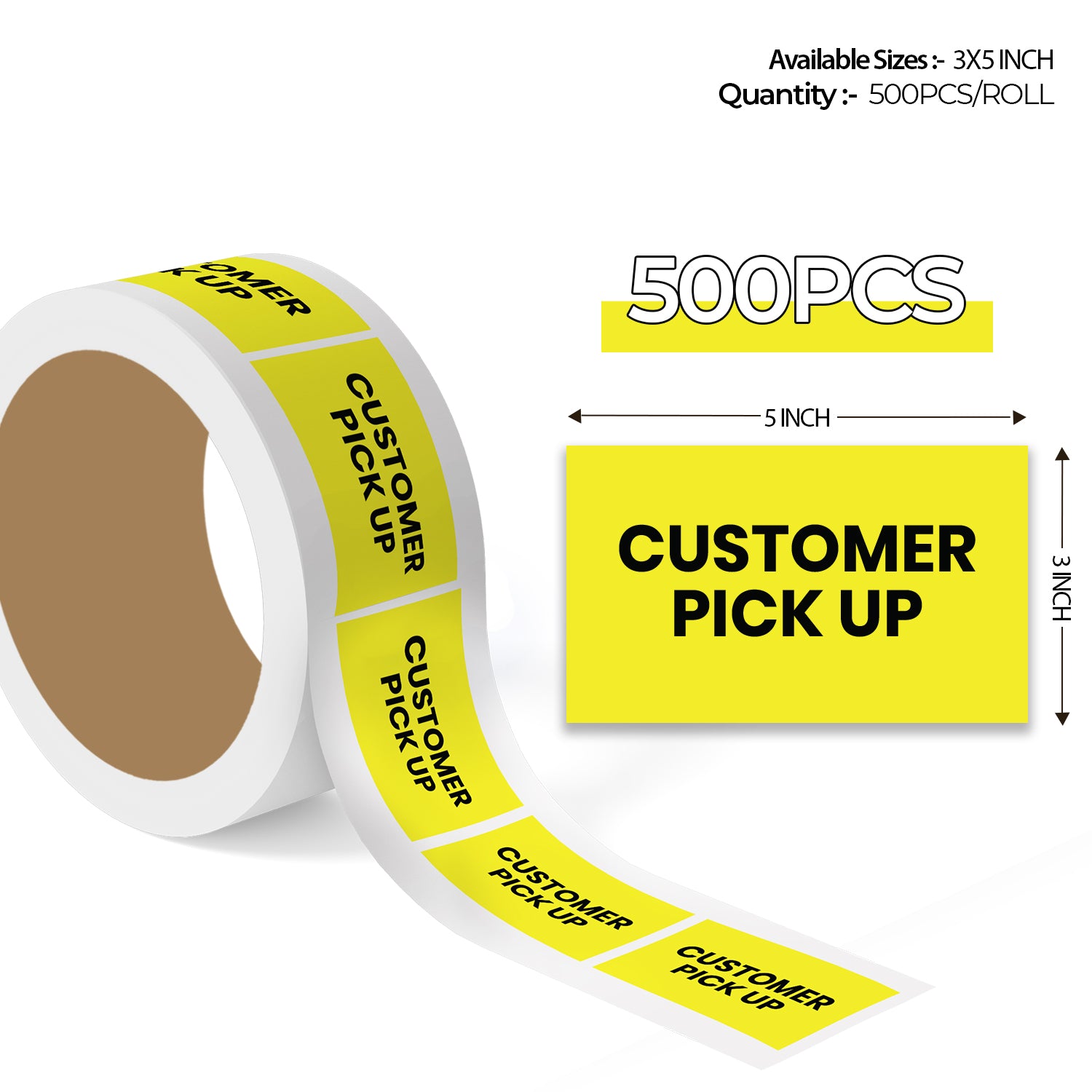 Customer Pick Up (Rectangle) - Shipping Labels