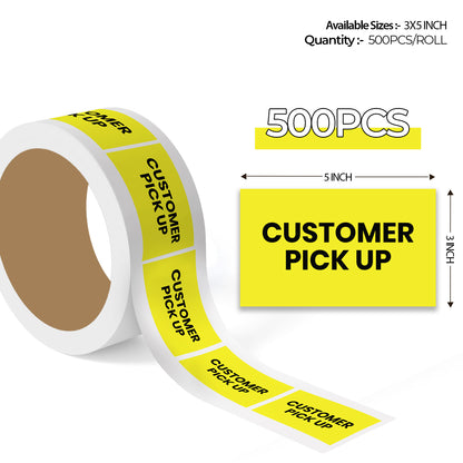 Customer Pick Up (Rectangle) - Shipping Labels