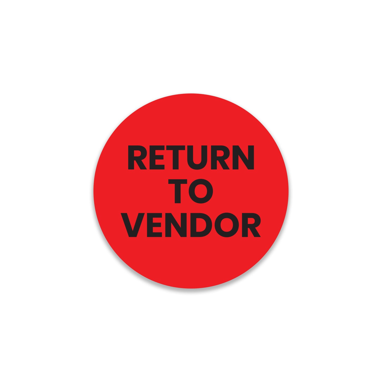 StickerJet Return to Vendor – OSHA Shipping Control Roll Labels – 2" Circle Labels – 500 Qty/Roll – Paper, Easy Peel And Stick, Strong Adhesive, Made In USA