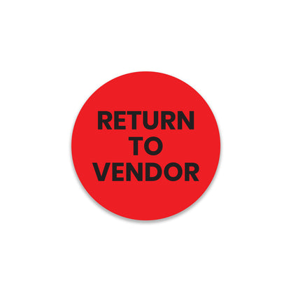 StickerJet Return to Vendor – OSHA Shipping Control Roll Labels – 2" Circle Labels – 500 Qty/Roll – Paper, Easy Peel And Stick, Strong Adhesive, Made In USA