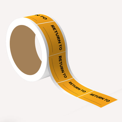 StickerJet Return To – OSHA Quality Control Roll Labels – 2x3" Rectangle Labels – 500 Qty/Roll – Paper, Easy Peel And Stick, Strong Adhesive, Made In USA