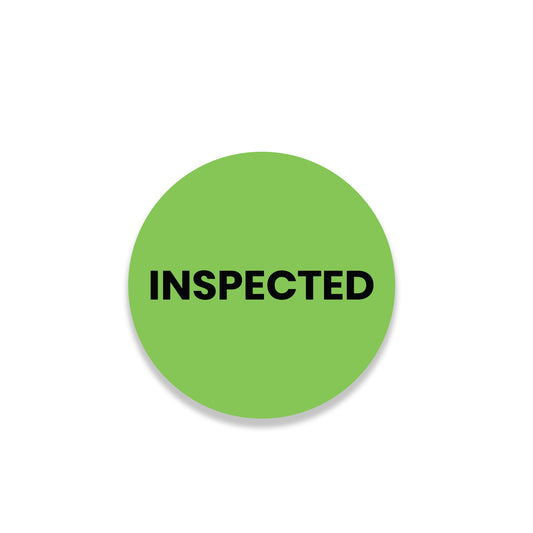 StickerJet Inspected – OSHA Quality Control Roll Labels – 2" Circle Labels – 500 Qty/Roll – Paper, Easy Peel And Stick, Strong Adhesive, Made In USA