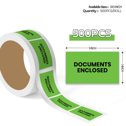 Documents Enclosed - Enclosed Labels Roll - 3"x5"