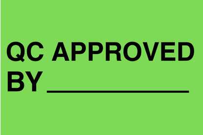 StickerJet QC Approved By – OSHA Quality Control Roll Labels – 2x3" Rectangle Labels – 500 Qty/Roll – Paper, Easy Peel And Stick, Strong Adhesive, Made In USA