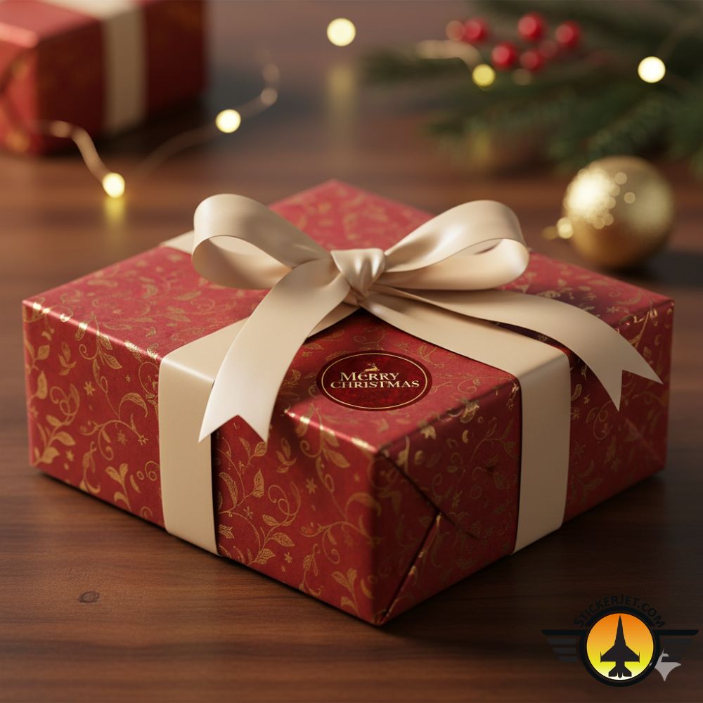 Christmas Sticker – Merry Christmas Text Design