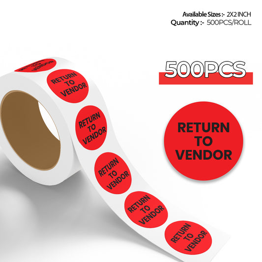 Return To Vendor (Circle) - Shipping Control Labels