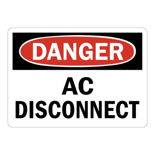 OSHA Danger: AC Disconnect