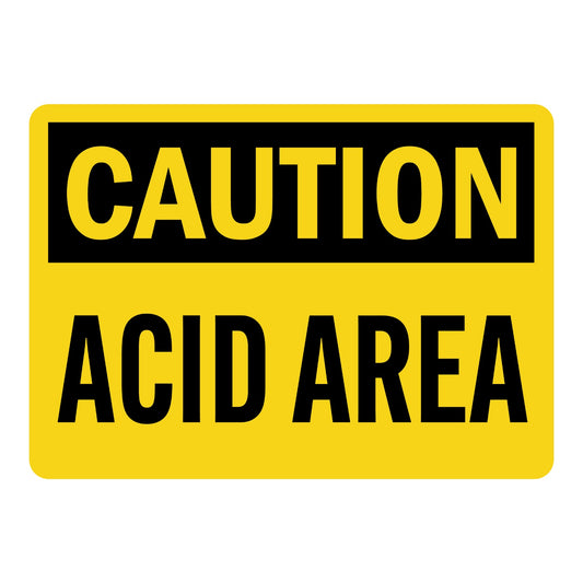 OSHA Caution: Acid Area