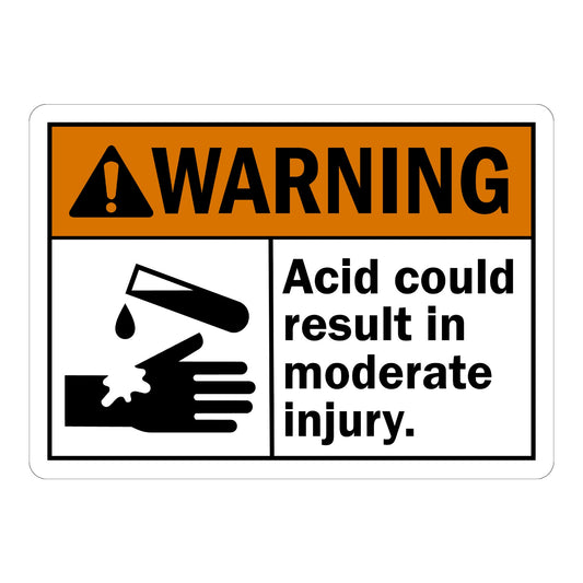 ANSI Warning: Acid Could Result In Moderate Injury