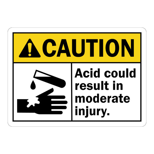 ANSI Caution: Acid Could Result In Moderate Injury