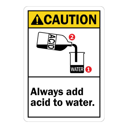 ANSI Caution: Always Add Acid To Water