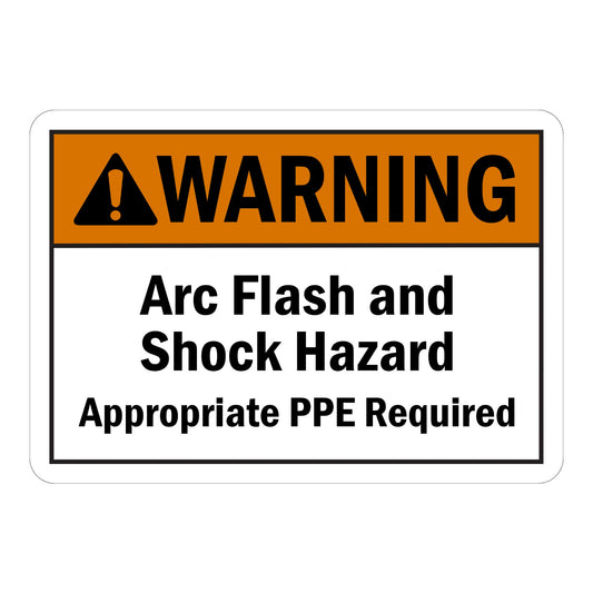 ANSI Warning: Arc Flash and Shock Hazard Appropriate PPE Required